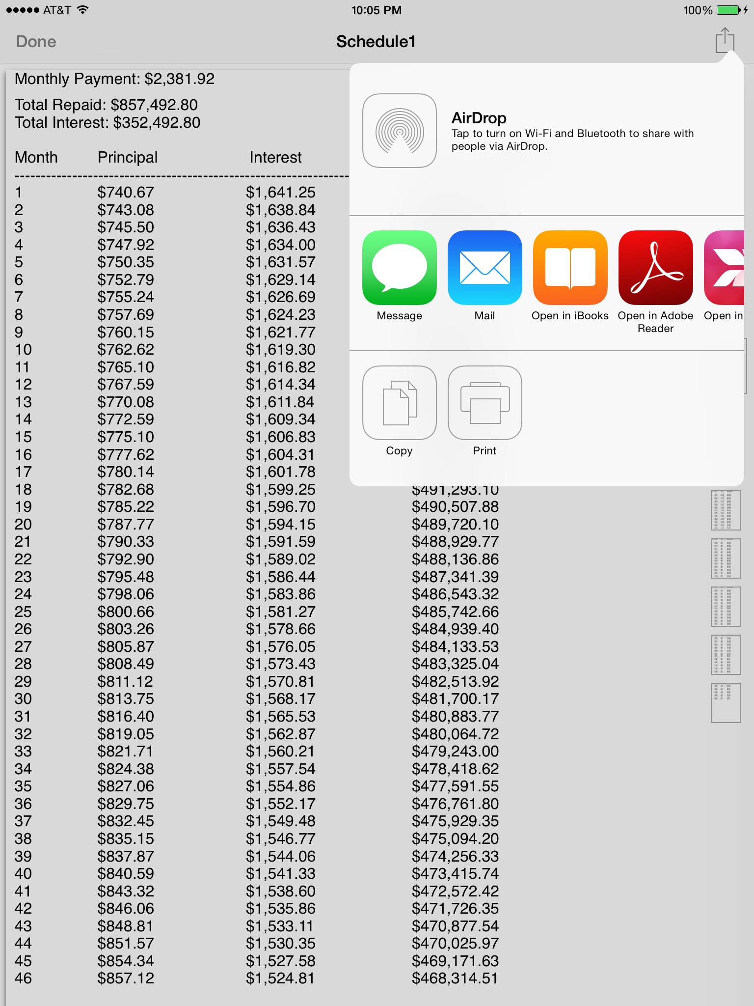 Amortizator Pro for iPad screenshot 4