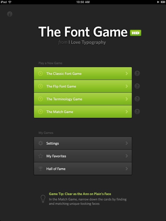 The Font Game HD