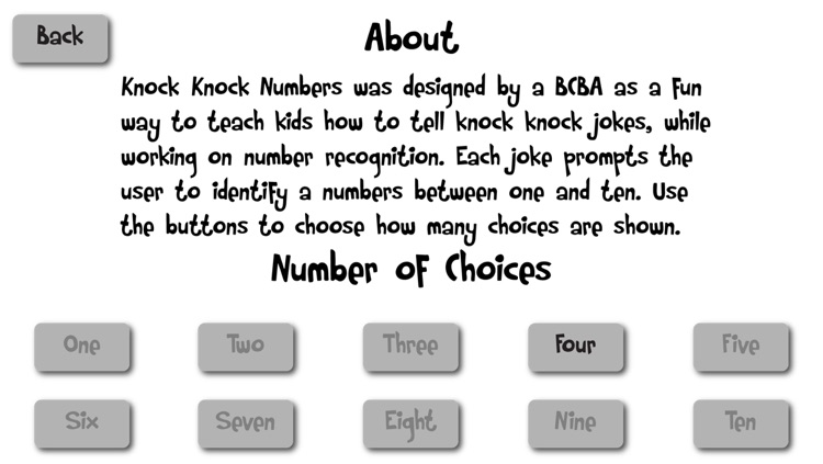 Knock Knock Numbers -  Joke Telling and Conversations Tool for Autism, Aspergers, Down Syndrome & Special Education screenshot-4