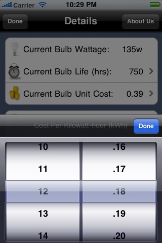 LED Light Bulb Savings Calculator screenshot 3