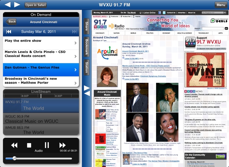 Public Radio App for iPad