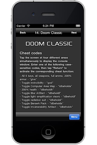 Game Cheats for iPhone/iPod Touch screenshot 2