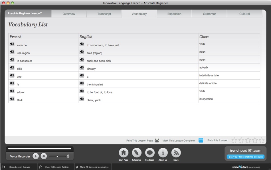 #4. Learn French - Absolute Beginner (Lessons 1 to 25) for Mac OS X (macOS) 由: Innovative Language Learning USA LLC