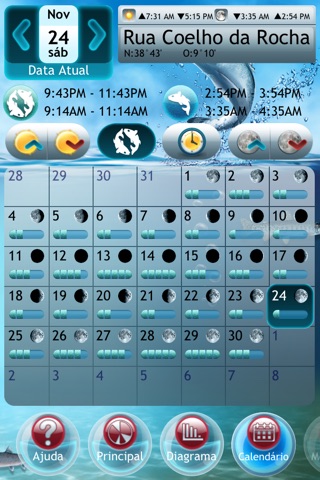 Fishing Deluxe Plus -- Best Fishing Times Calendar screenshot 2