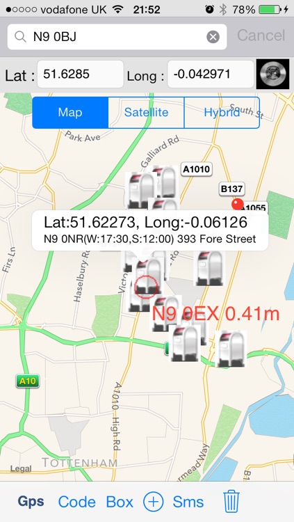 What is my UK Postcode/Postboxes ?