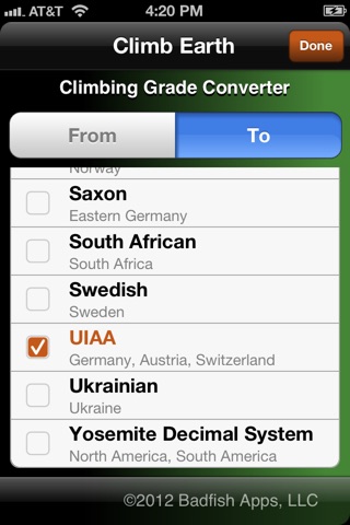 Climb Earth - Climbing Grade Converter screenshot 4