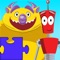Monster Vs Robot JigSaw combines high quality cartoon animations and the classic JigSaw puzzles that kids love