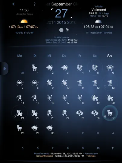 Screenshot von Mond Deluxe HD Pro - Mondphase Kalender auf dem iPhone 5