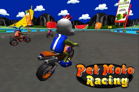 Pet Moto Racing ( 3D bike kids games ) screenshot 2