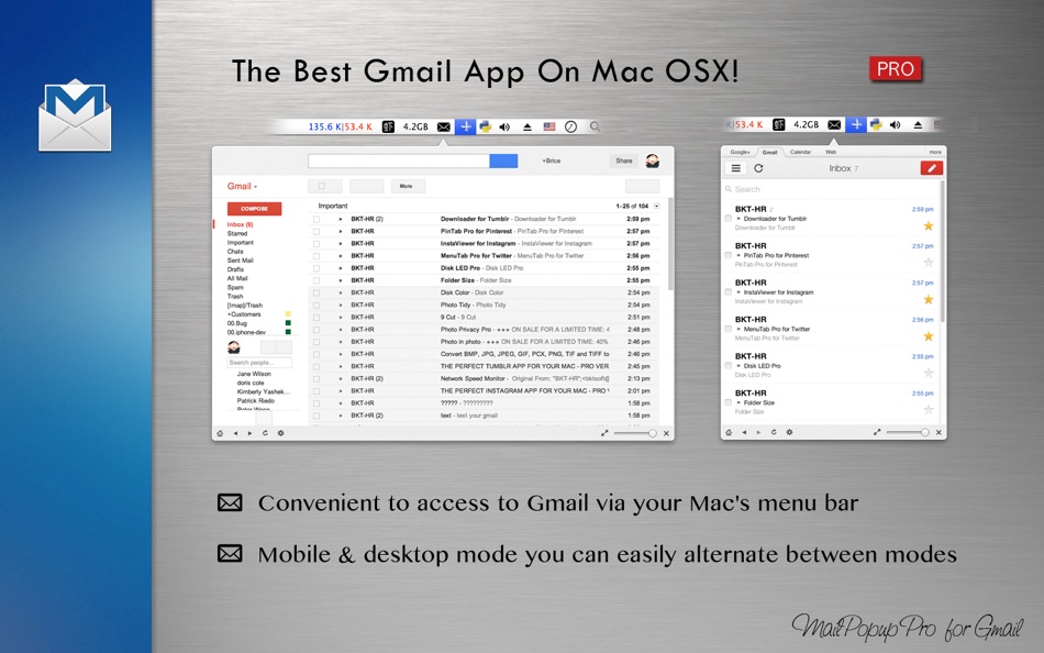 MenuTab Pro for Gmail - 1.7.2 - (macOS)