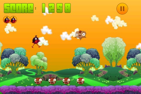 Monster Meatball Dash: Baby Bird Running Kids Game screenshot 2