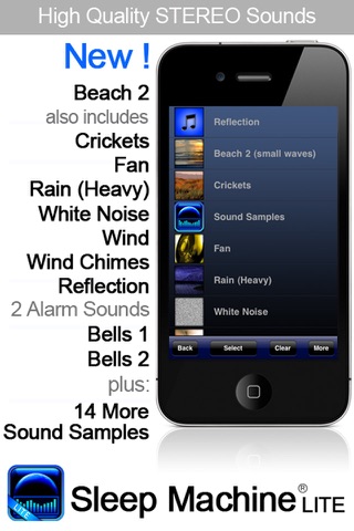 Screenshots of Sleep Machine Lite for iPhone