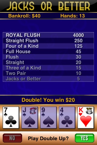 Video Poker - Jacks or Better screenshot 4