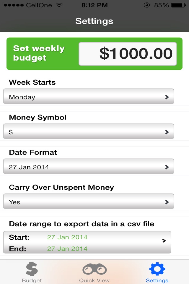 Weekly Budget Pro screenshot 2