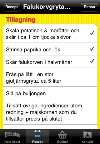 D'Elidas Receptsamling screenshot 2