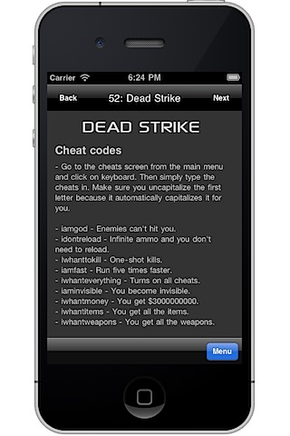 Game Cheats for iPhone/iPod Touch screenshot 3