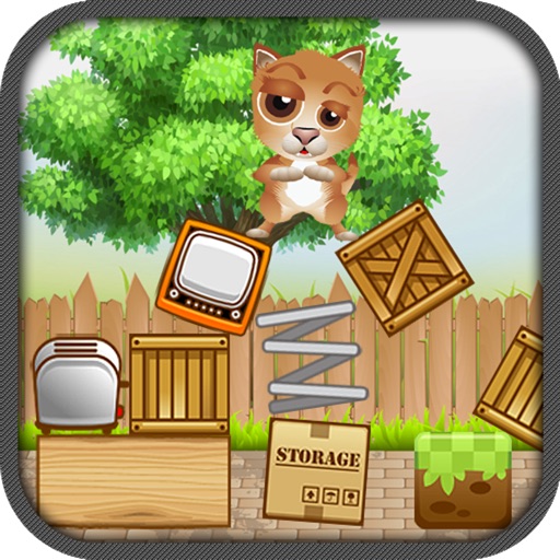 Kitty Cat Drop Rescue Physics Puzzle Logic Game Icon