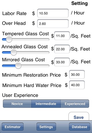 GlassRenu Job Estimation Tool screenshot 2