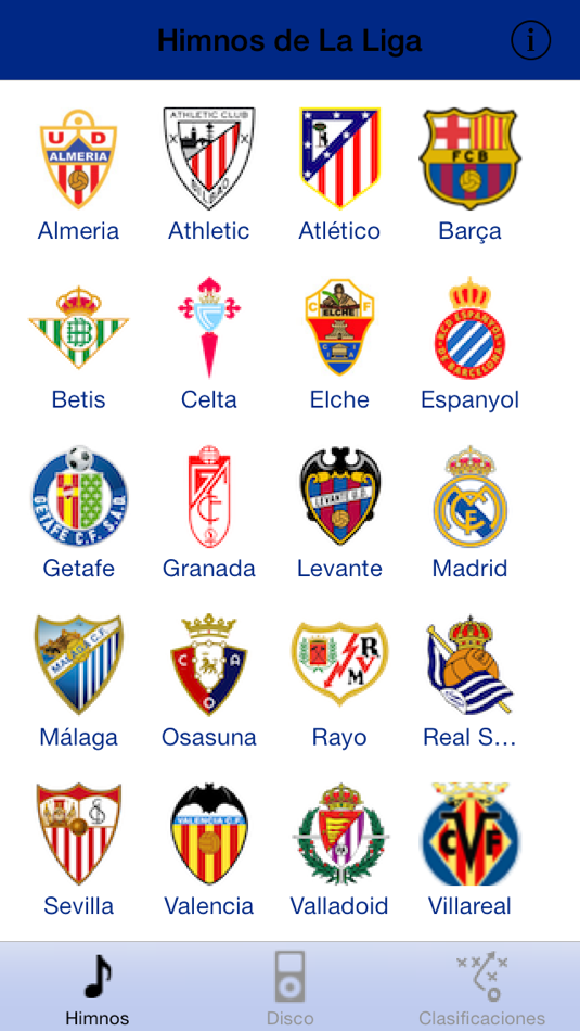 La Liga Himnos от MYSPORTFOLIOS - (iOS Приложения) - AppAgg