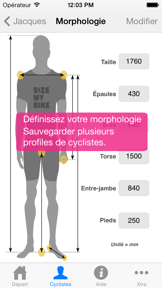 Screenshot #2 pour SizeMyBike