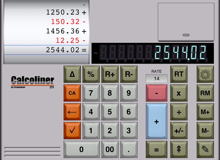 CalcolinerPro - The professional tape calculator