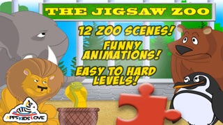 Screenshot #1 pour JigSaw Zoo - Casse-tête animés amusants pour les enfants avec de drôles de dessins d’animaux!