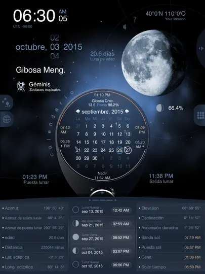 Captura de pantalla de Deluxe Luna HD Pro - Fase Lunar Del Calendario en iPhone 3