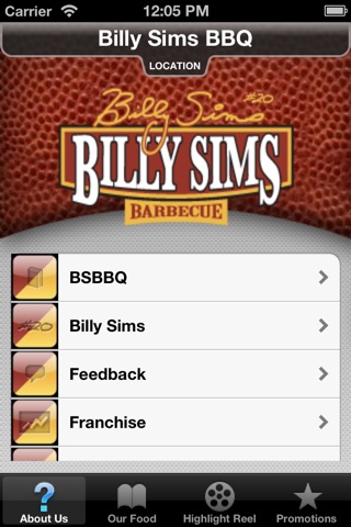 Billy Sims BBQ screenshot 2