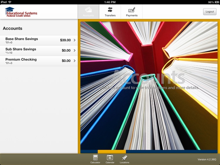 Educational Systems Federal Credit Union for iPad