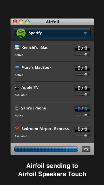 Airfoil Speakers Touch