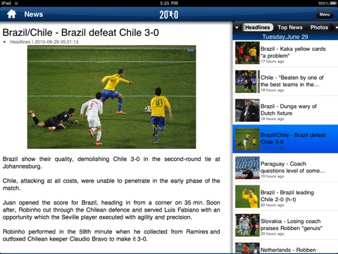 WC 2010 Live for iPad screenshot 3