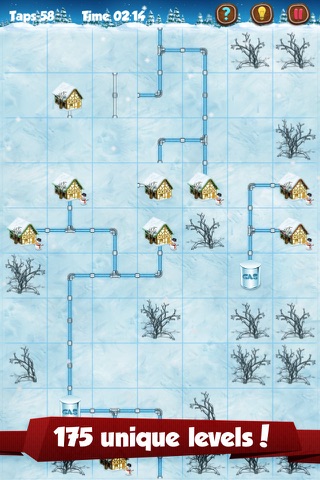 Snow village - pipe puzzle! screenshot 2