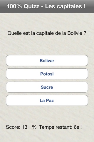 Les Capitales - 100% Quizz screenshot 4