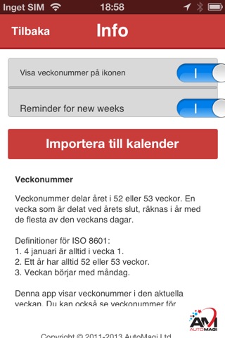 Ukenummer (ISO standard) screenshot 4