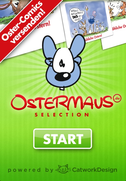 OSTERMAUS GRATIS - Lustige Oster-Comics zum Versenden als E-Card