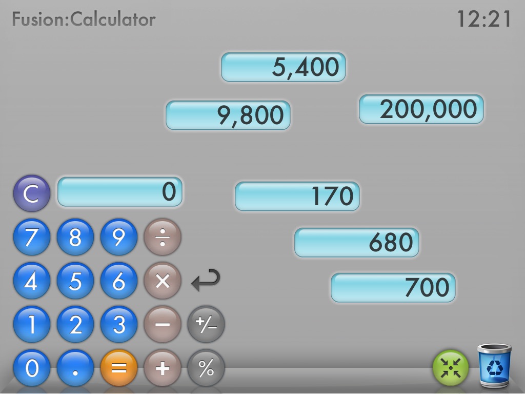 Fusion Calculator for iPad Lite screenshot 3