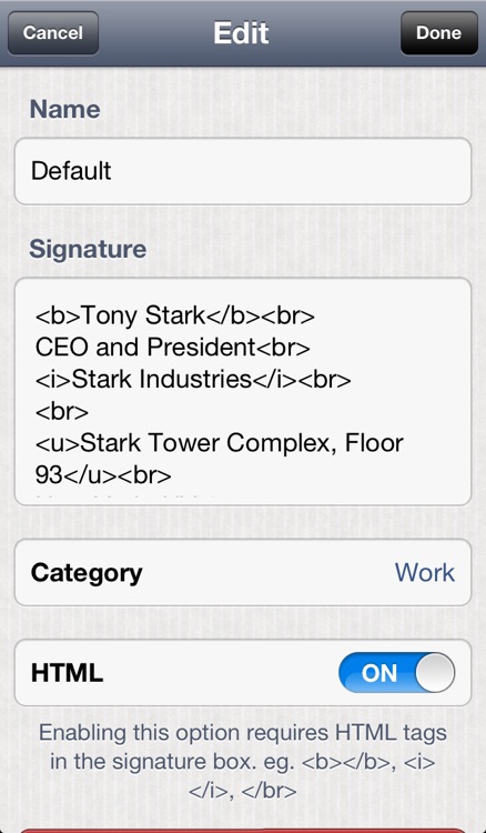 Quick Signature - Multiple Email Signatures