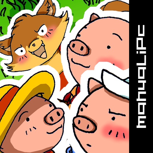 the three little pigs fairy tale icon