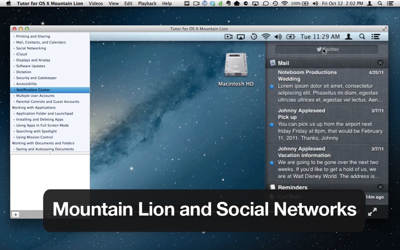 Screenshot #3 pour Tutor for OS X Mountain Lion