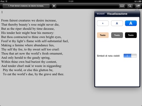 Shakespeare: Sonnets for iPad screenshot 4