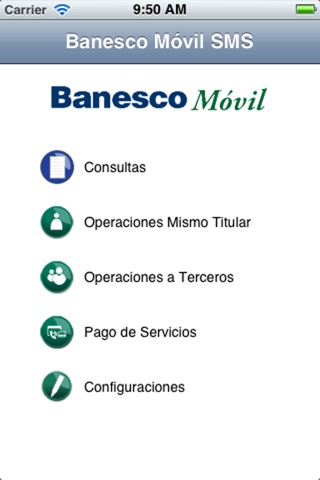 Banesco Móvil SMS screenshot 2