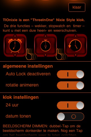 TIOnixie Alarm Clock - Stop Watch - Timer screenshot 4