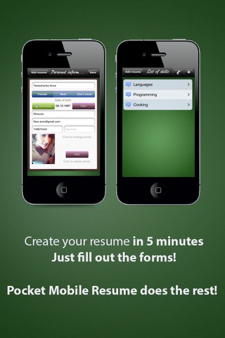 Pocket Mobile Resume for iPhone screenshot 4