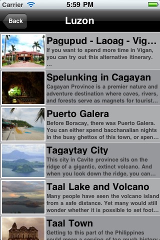 Travel Itineraries Philippines screenshot 2