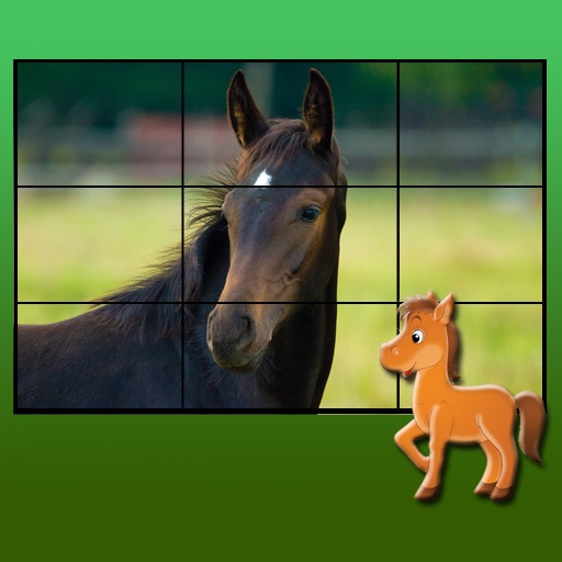 horse puzzle for kids vip icon