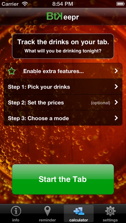 BarTab Keepr : A bill calculator and drink alarm