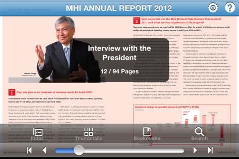 MHI Annual Report 2012 screenshot 4