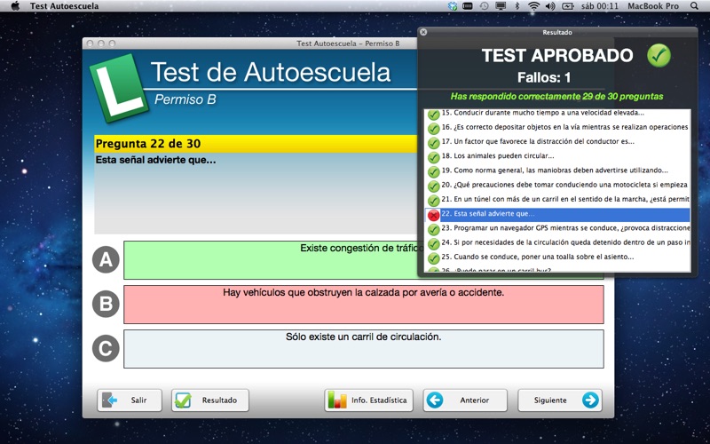 Screenshot #2 pour Test Autoescuela - Permiso B