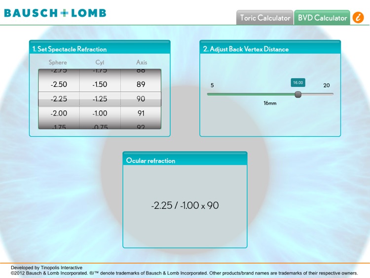 Contact Lens Toric eyeApp by Bausch & Lomb (for iPad) by Bausch & Lomb  Incorporated