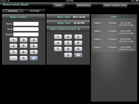 Reservation Book Free screenshot 2